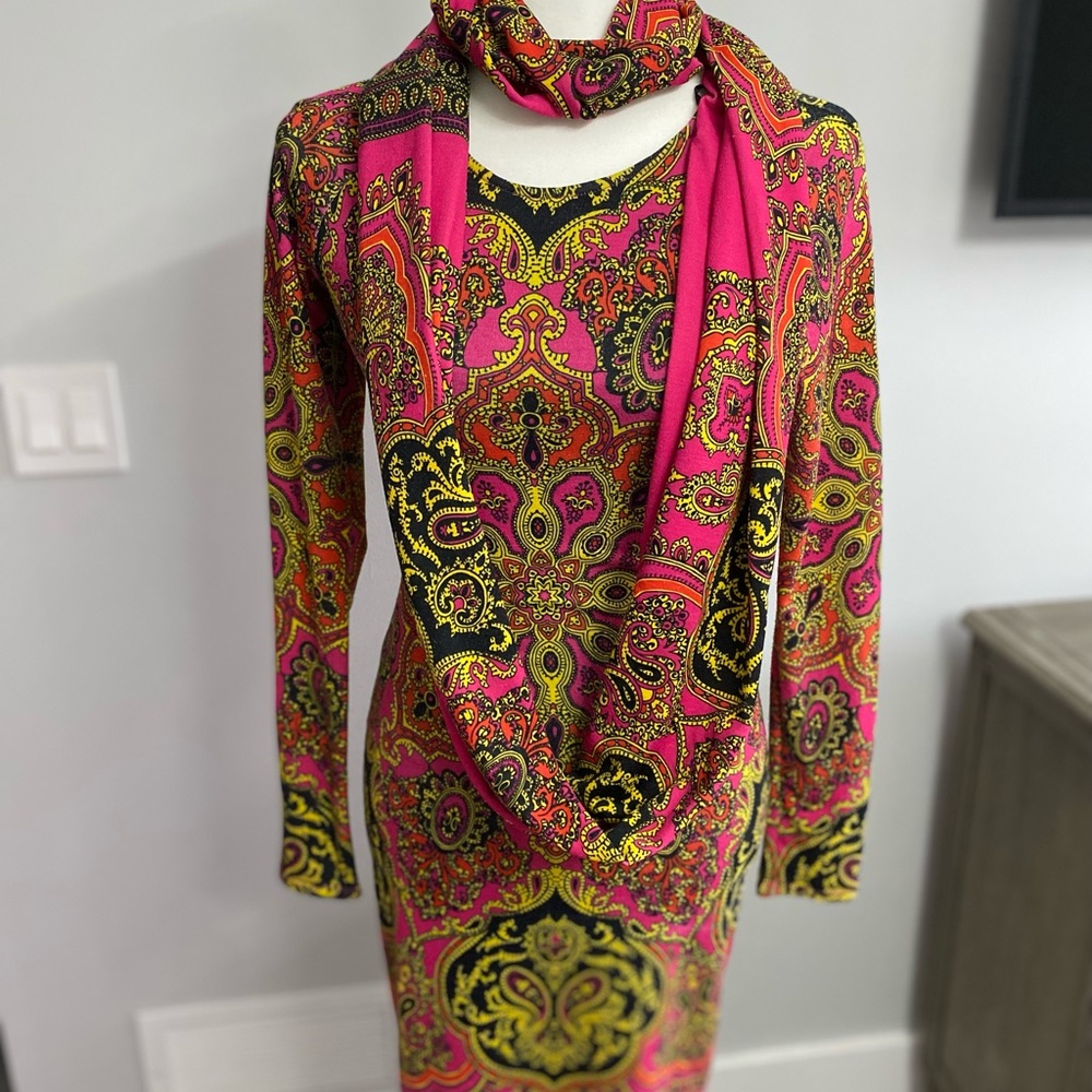 Hale bob dress with matching scarf